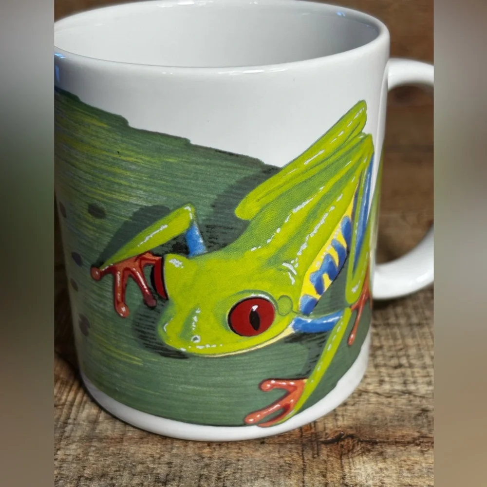 Pedro Gonzalez Red Eyed Tree Frog Coffee Mug VTG Academy Store SF 1990 CAS